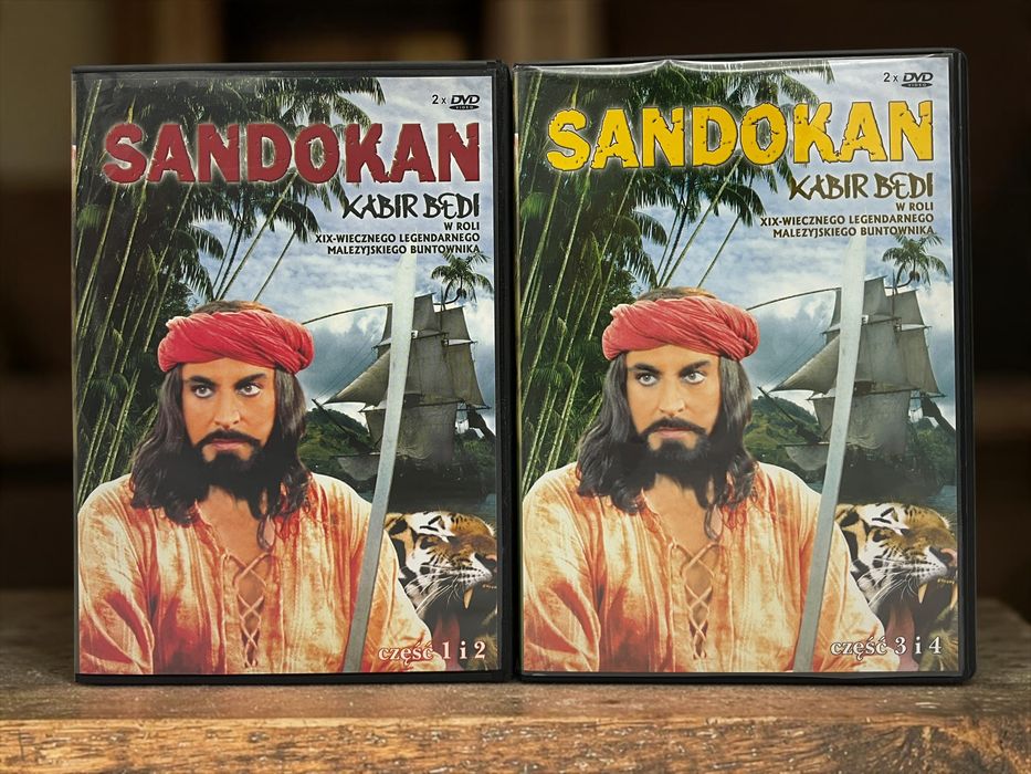 Sandokan, 4 x DVD, Części: 1, 2, 3 i 4, Kabir Bedi, Przygodowy