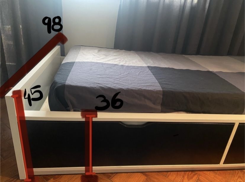 Cama e estrado ikea