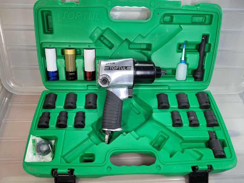 Гайковерт пневматический Toptul (KAAA1640) с комплектом головок .