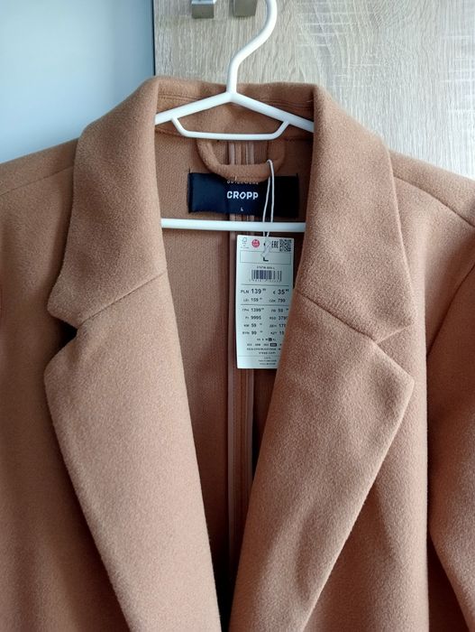 Klasyczny długi płaszcz r L wiosna/ jesień NOWY