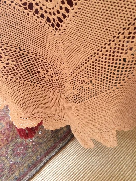 Toalha de renda bege