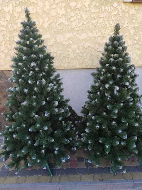 Штучна ялинка з білими кінчиками Королева Снігова искусственная елка