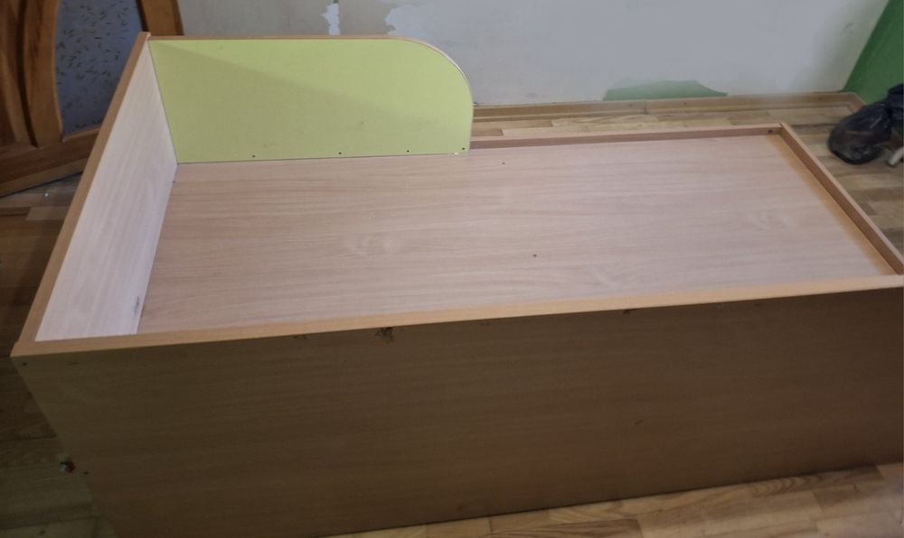 Ліжко дитяче (190×60) з двома шухлядами та полиця (190×60)