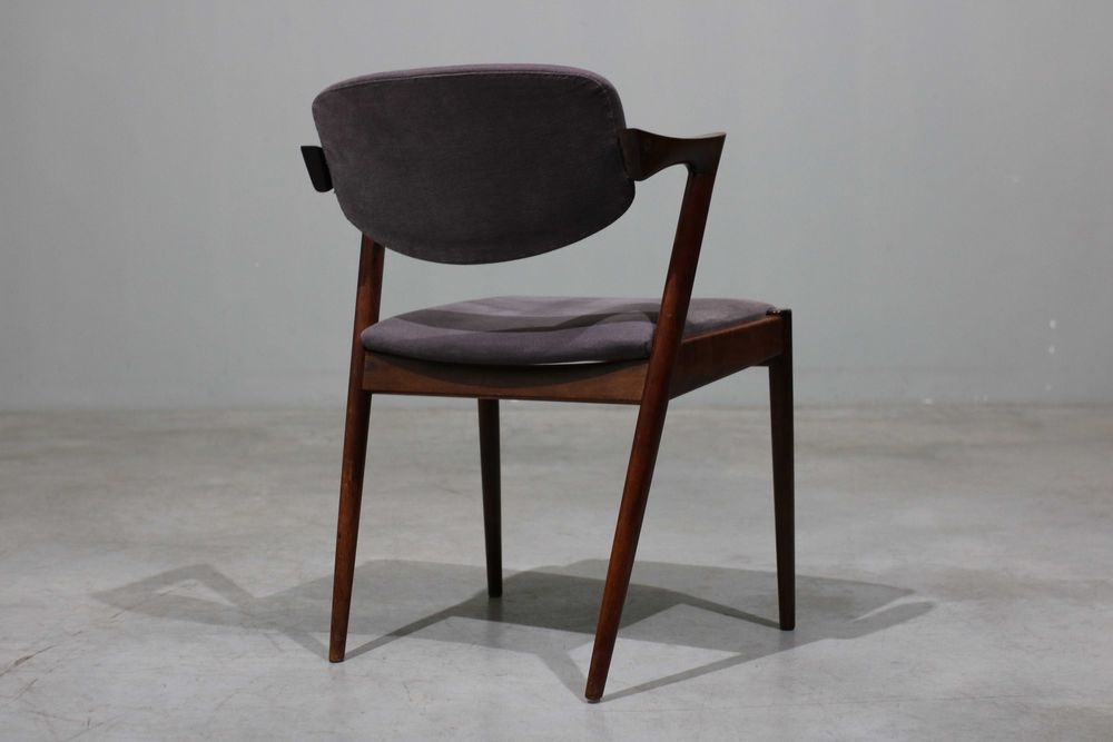 Conjunto de 6 cadeiras Kai Kristiansen modelo 42 em pau santo