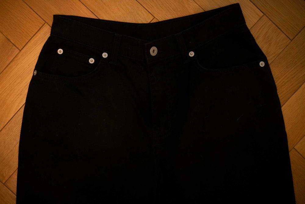 St Michael M&S Czarne Jeansy Dzwony Vintage UK 12 EU 40 Stan W30