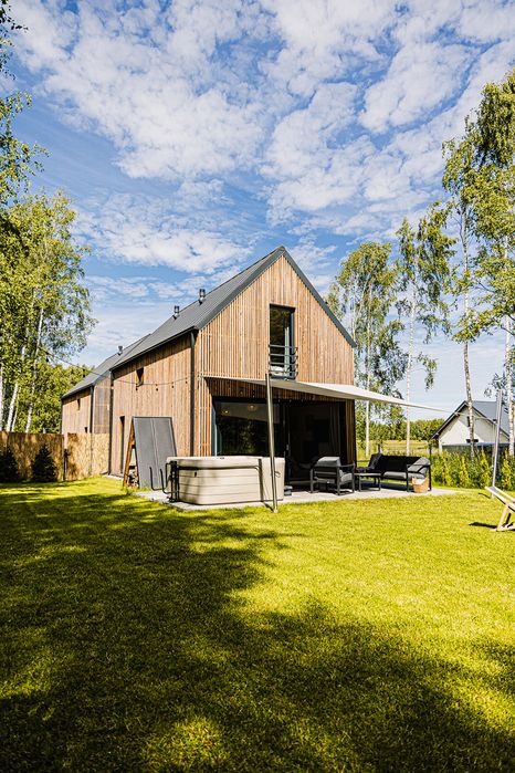 domek nad jeziorem, mazury, jacuzzi, Siemiany, Jeziorak