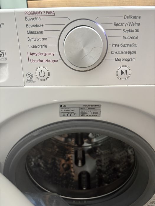 Pralka Szuszarka LG Vivance z fukcja pary 1400 obr