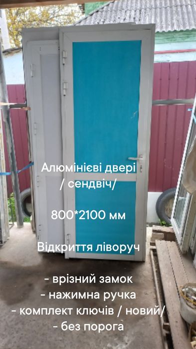 Двери 680*2160 мм, открытие вправо+ проветривание