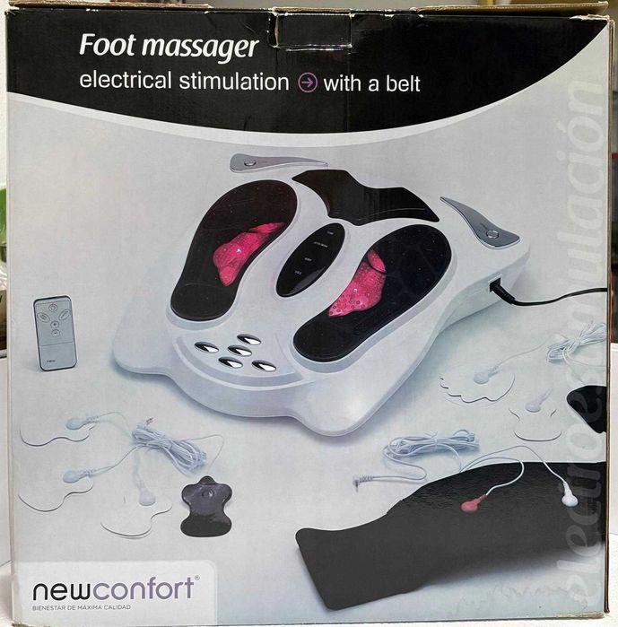 Massajador de Pés Newcomfort + Cinturão Electroestimulação – Completo