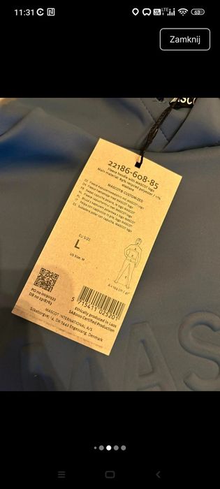 Bluza Mascot rozm L Niebieska
