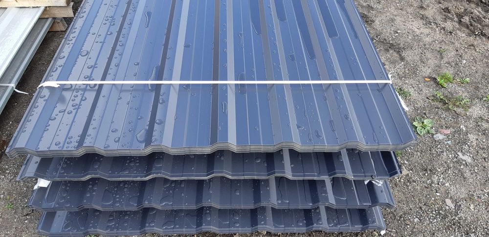 Blacha dachowa trapezowa T-18 / 6,5m grafit na dach ściany gr. 0,5mm