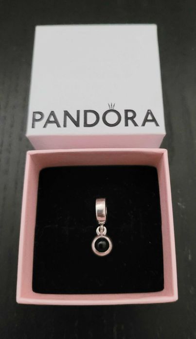 PANDORA onyks oryginalna unikatowa zawieszka charms