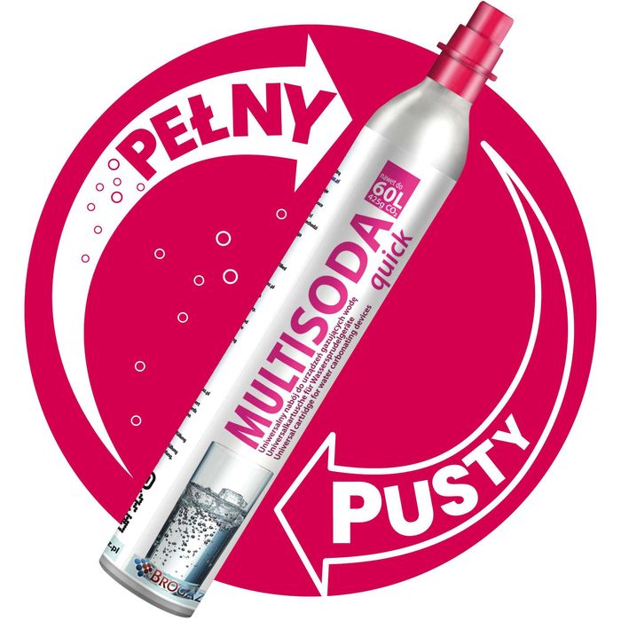 Wymiana Różowa Butla quick connect nabój CO2 sodastream soda stream