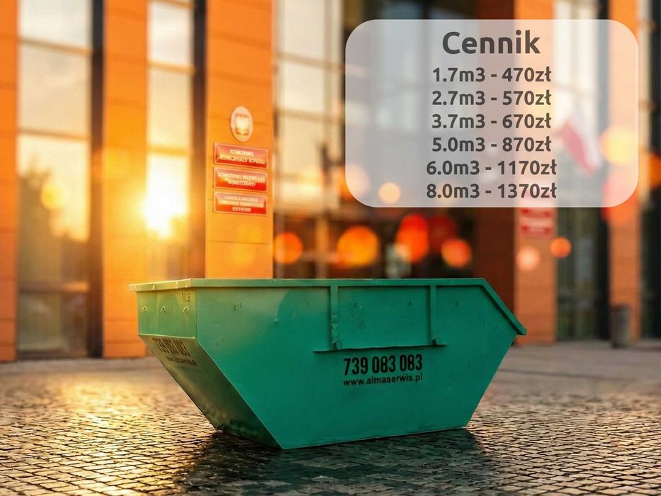 Wywóz ŚMIECI i gruzu Komorniki Poznań - tanie kontenery