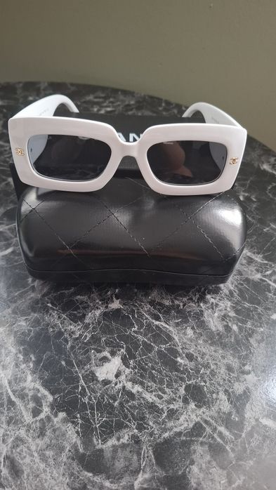 Okulary chanel białe