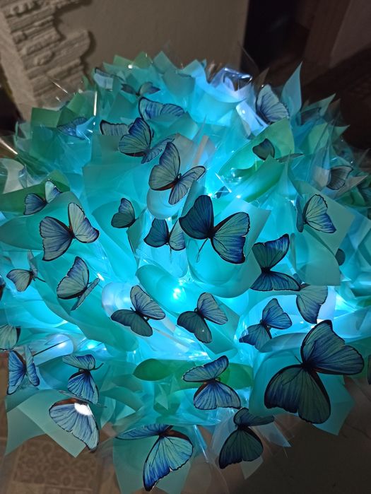 Букет из 55 бабочек. Букет з метеликів. Світильник.