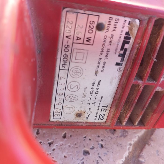 Hilti perfurador TE22