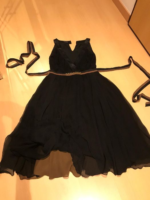 Vestido cerimónia seda Massimu Dutti