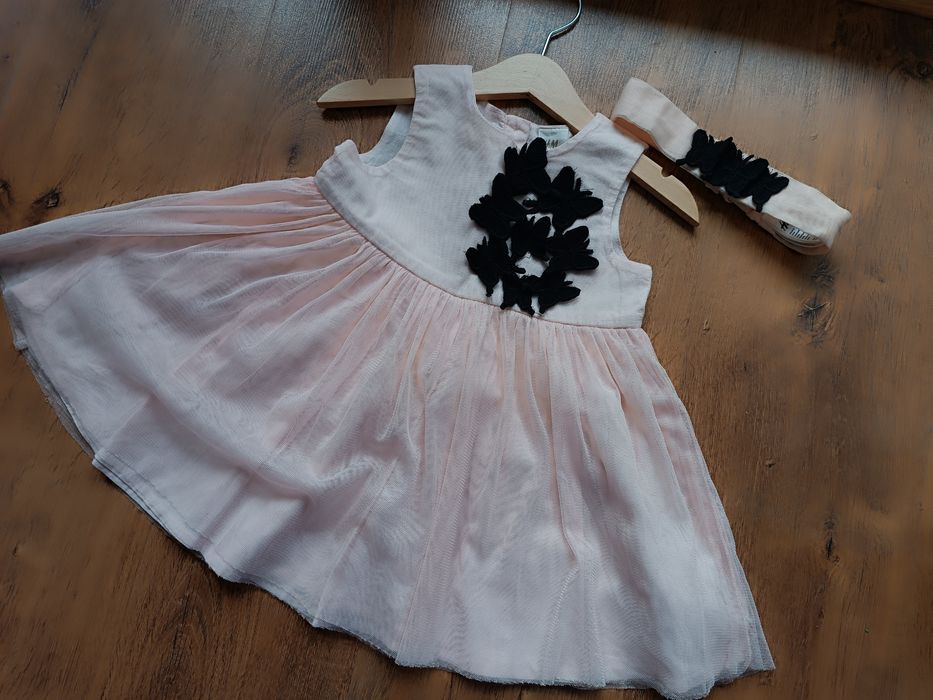 Elegancka sukienka hm r. 80 9-12 mcy