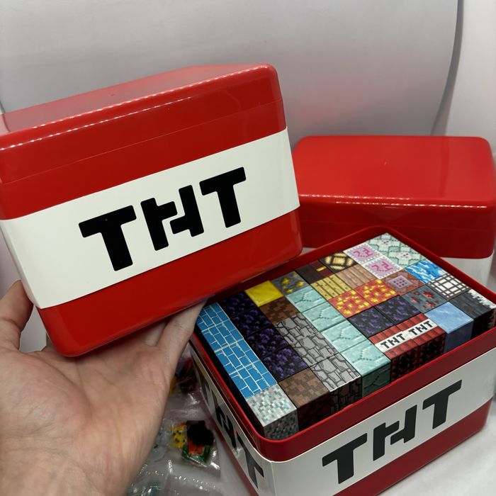 200ШТ+8 Конструктор магнітний подарункова коробка майнкрафт тнт TNT