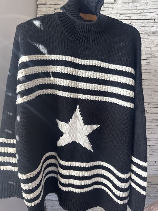 Czarny sweter golf ouver size