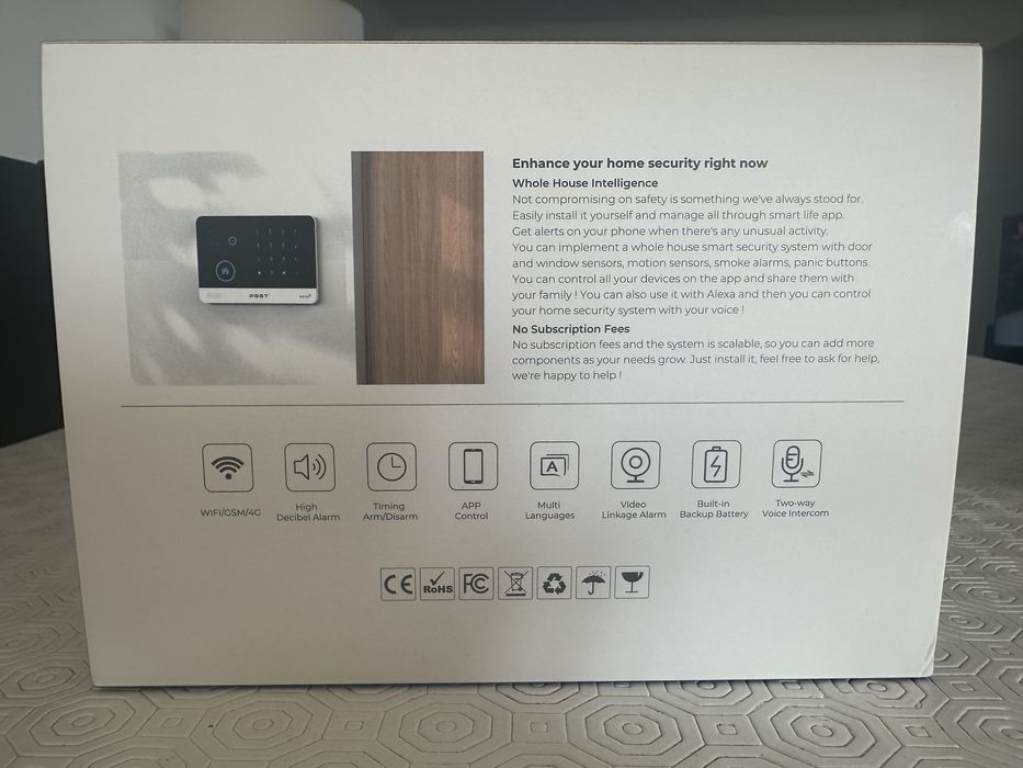 Sistema de Alarme Inteligente WiFi + 4G GSM Tuya Smart