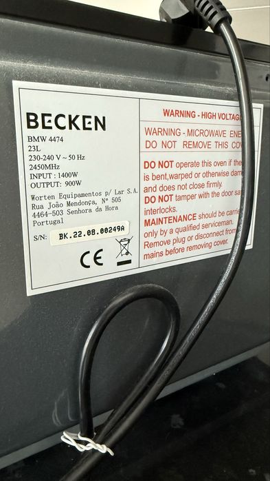 Microondas becken