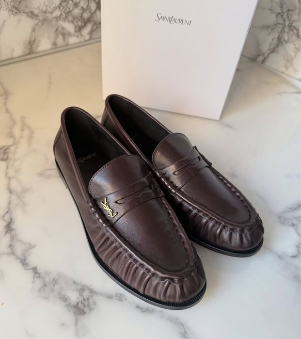 Mokasyny YSL Dark Brown Leather