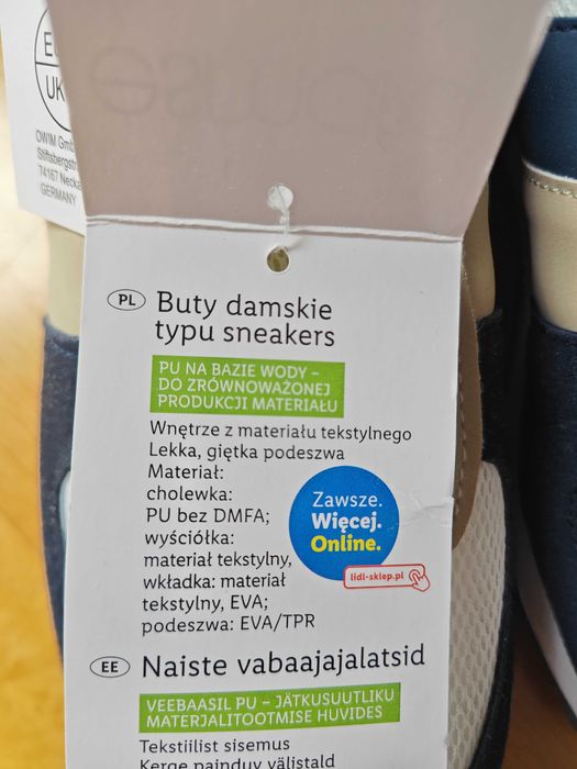 Sneakersy damskie Esmara, rozm. 38