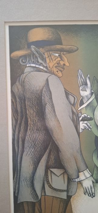 Кольорова літографія "Фауст і Мефістофель".  Annette Ziegler