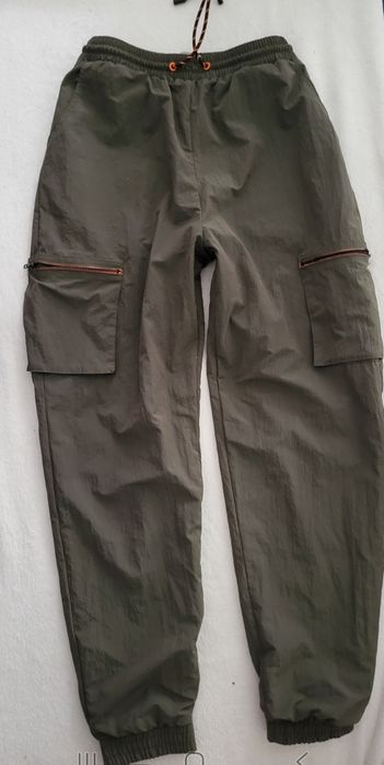 OKAZJA stylowe spodnie ortalionowe bojówki dresowe 40 l 42 xl 38