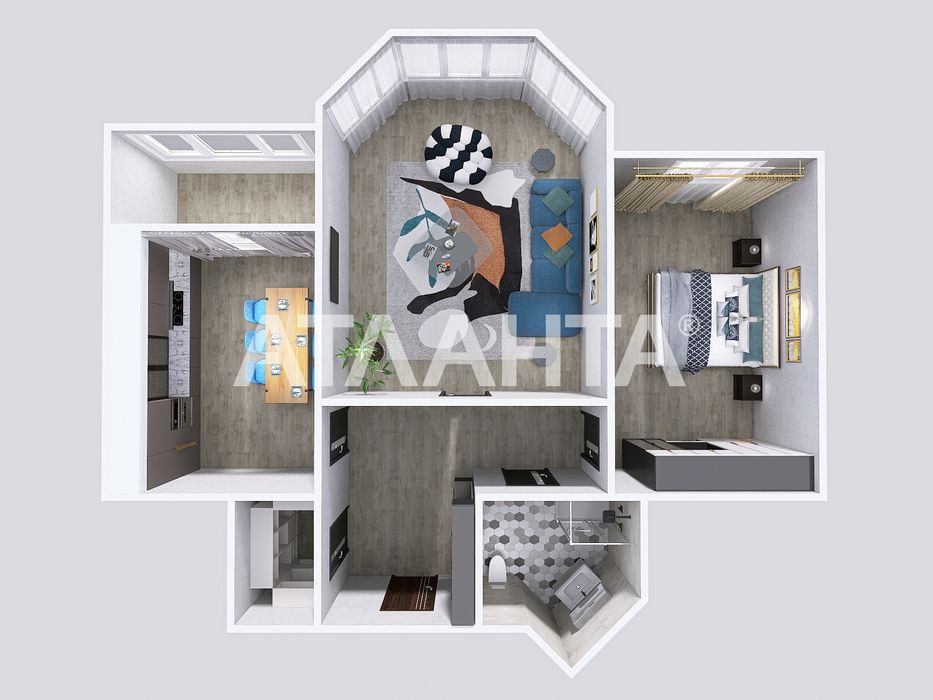 2-комнатная квартира по адресу ул. Приморская (площадь 77 м²) - Atlanta.ua - фото 10