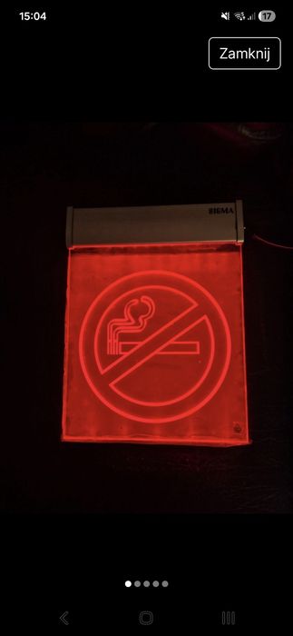Retro neon "zakaz palenia"