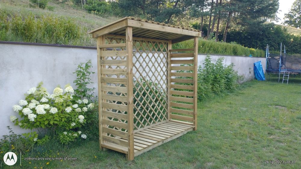Wiata , drewutnia,stojak na drewno opałowe,
