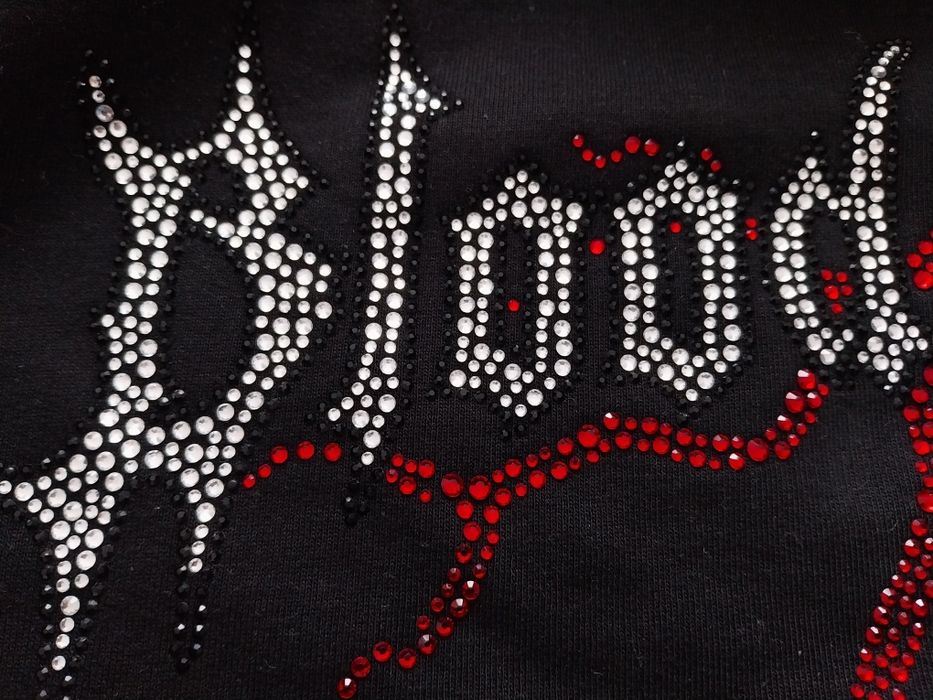 Bluza z kapturem kryształki Disarray Blood Rain roz S