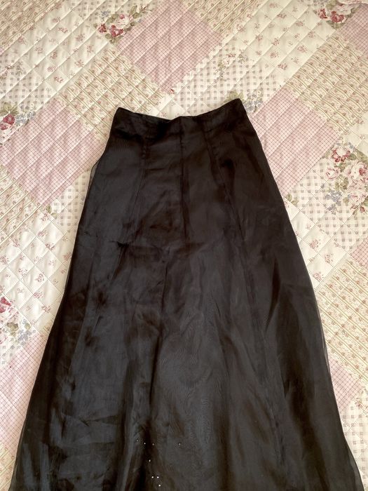 Długa maxi balowa wieczorowa spódnica S 36 M 38 mesh