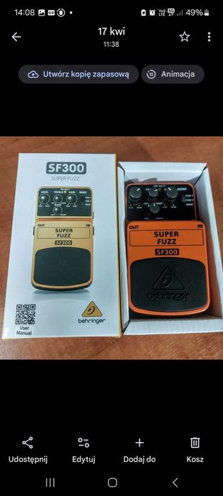 Super FUZZ Behfringer do gitary