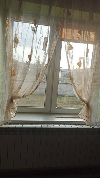 Firanka złoto brązowa