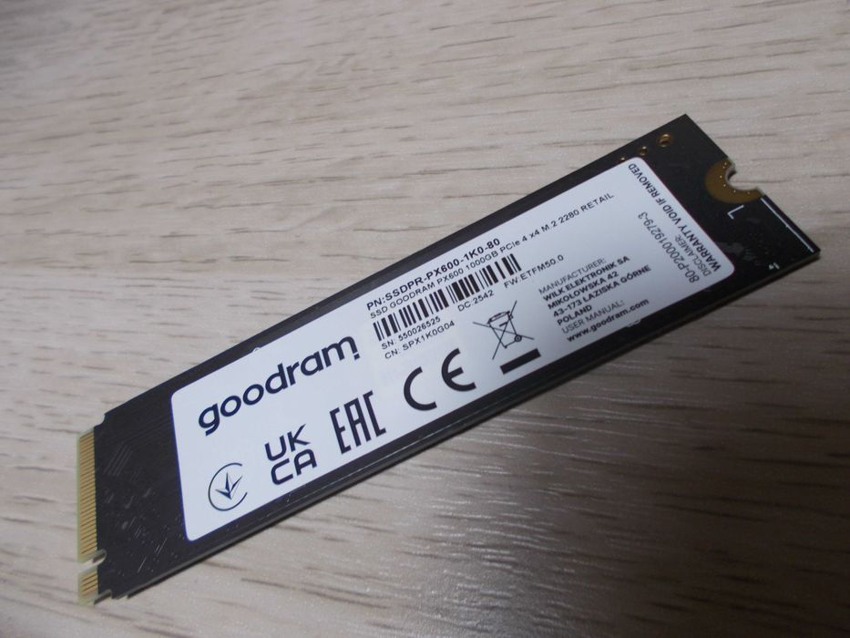 Dysk GOODRAM PX600 1TB SSD  używany