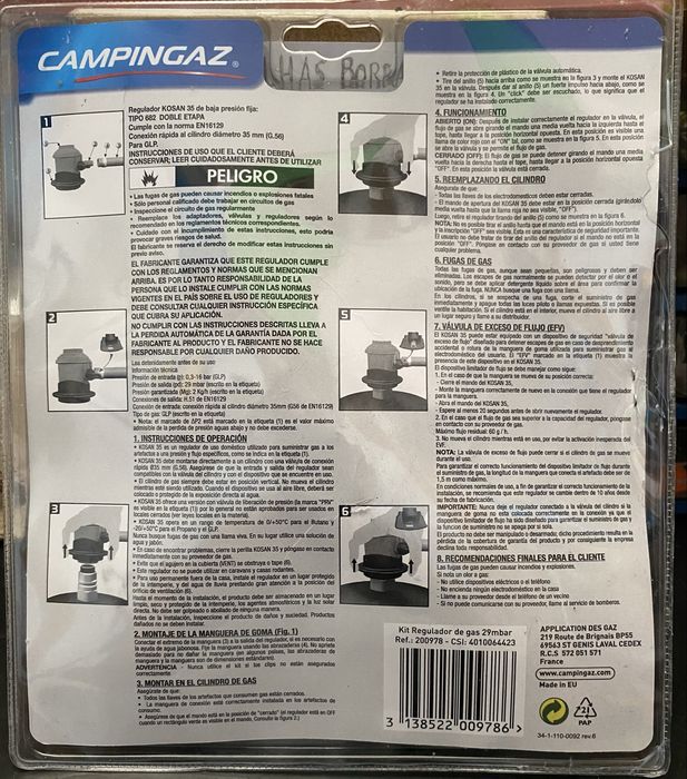 Regulador campingaz novo