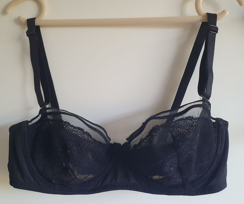 Biustonosz Reserved czarny rozmiar 75C