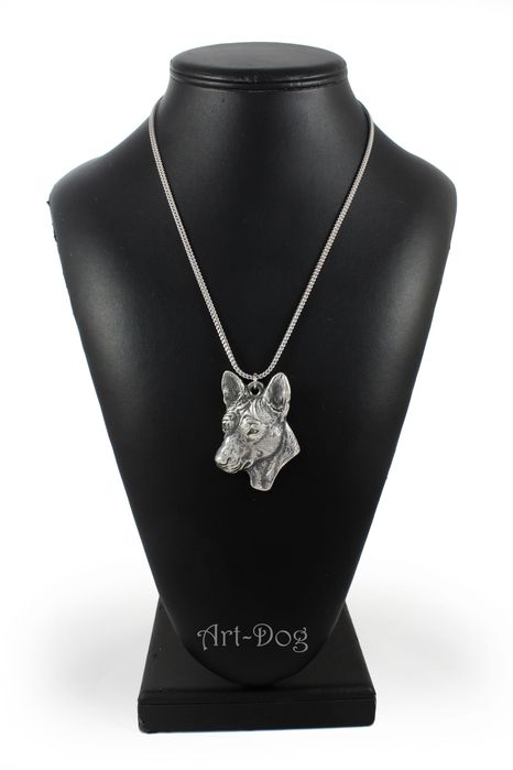 Basenji posrebrzany naszyjnik na łańcuszki Art-Dog