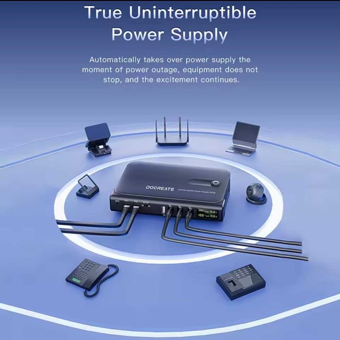 DOCREATE DC1036L - ДБЖ (UPS) для роутера та інш. (Без елем. живлення).