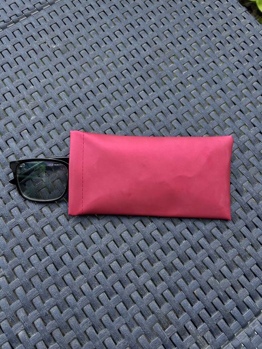 Etui na okulary ESTILO – miękkie, czerwone, wsuwane
