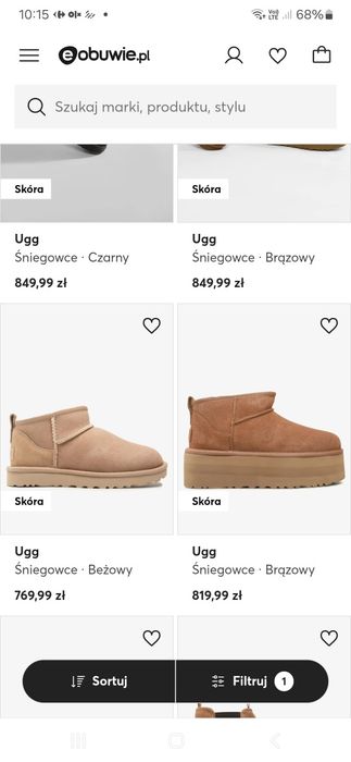 Bury śniegowce ugg  typu emu skóra  naturalna 40