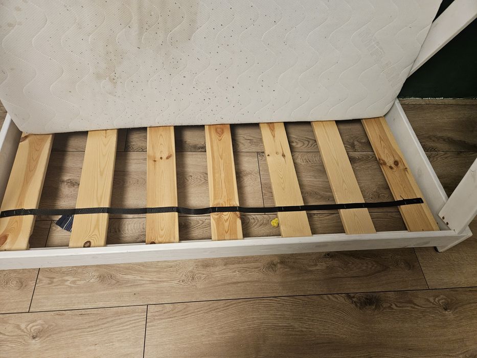 Dziecięce łóżko drewniane topi namiot Białe