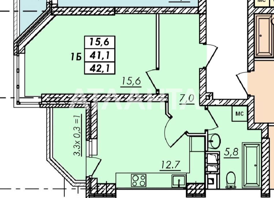 Продам 1 комнатную квартиру в ЖК RealPark . Дом сдан, заселён