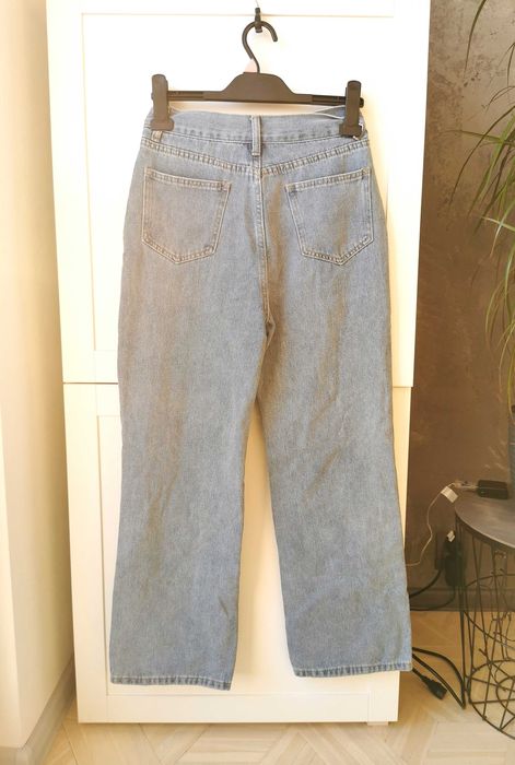 Hit  Spodnie Cider jeansy patchworkowe z przetarciami XS