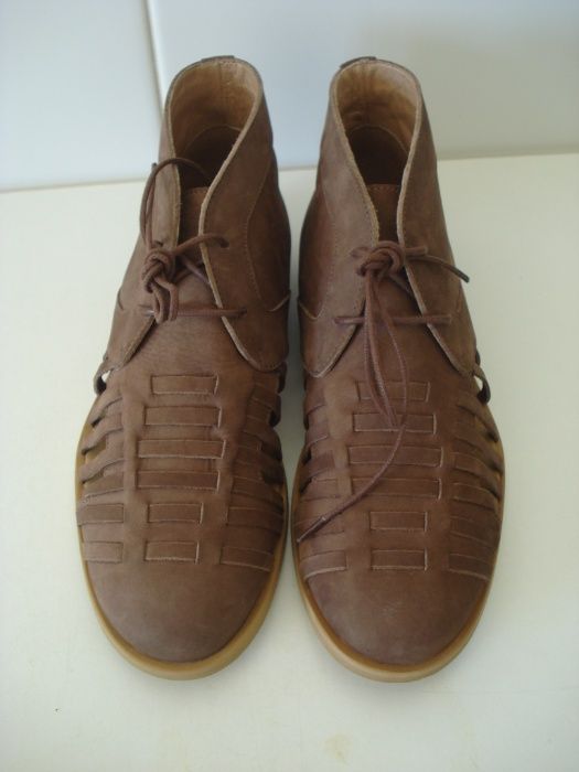 Botins/Sandálias castanhas de pele 38 EUREKA NOVO