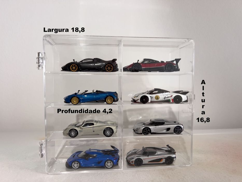 Caixas em acrilico para coleção Mini GT Kaido Pop Race Hotwheels 1/64